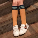 Осенние тонкие детские хлопковые гольфы, высокие сапоги, носки, средней длины