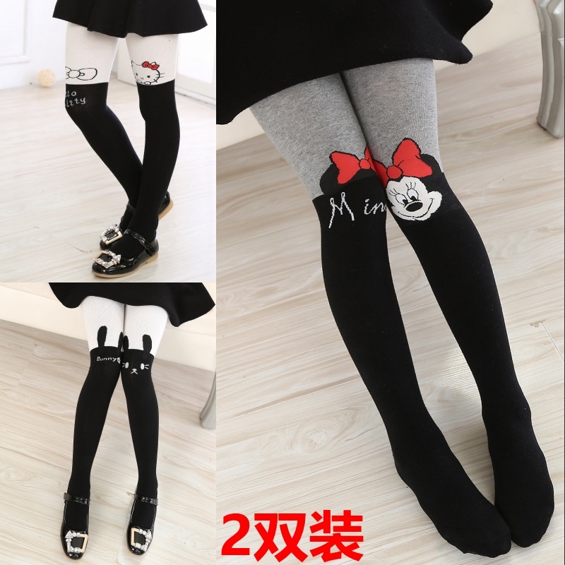 Children pantyhose girls leggings spring and autumn thin stockings baby thick little girl stockings pure cotton