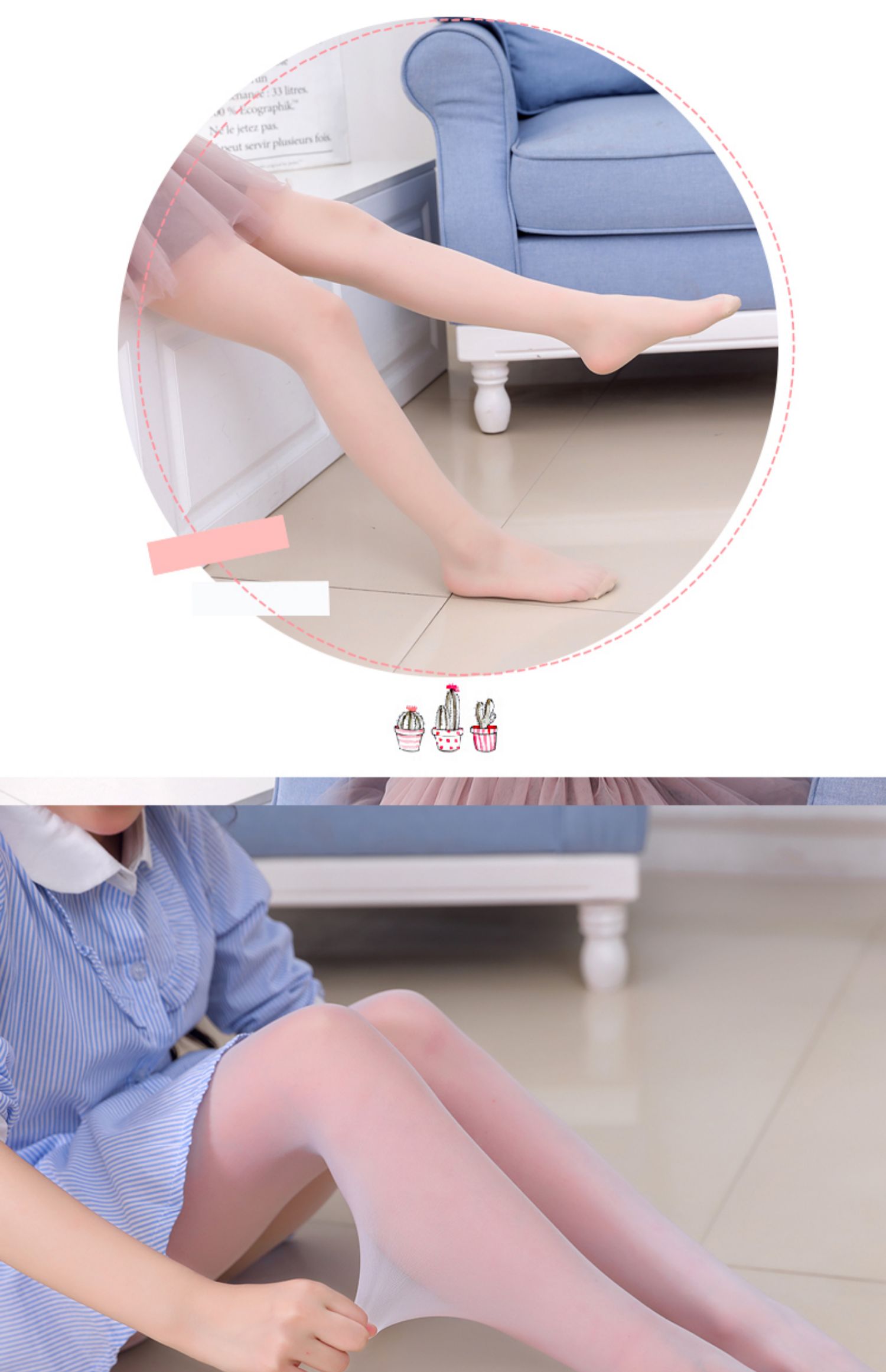 Vớ trẻ em mùa hè mỏng phần bé gái quần lót chống muỗi dứa - Vớ tất lưới cho bé