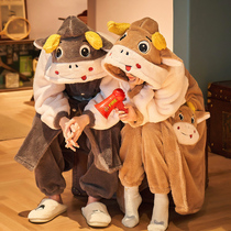 Coral velvet couple pajamas womens autumn and winter padded velvet warm Mens nightgown winter flannel home wear