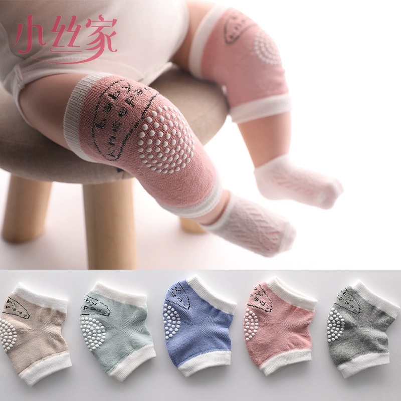 Tấm lót đầu gối cho bé, cotton mùa hè, tất chống rơi cho bé tập bò, tấm lót đầu gối, tấm lót khuỷu tay, tất chống trượt - Vớ mắt cá chân