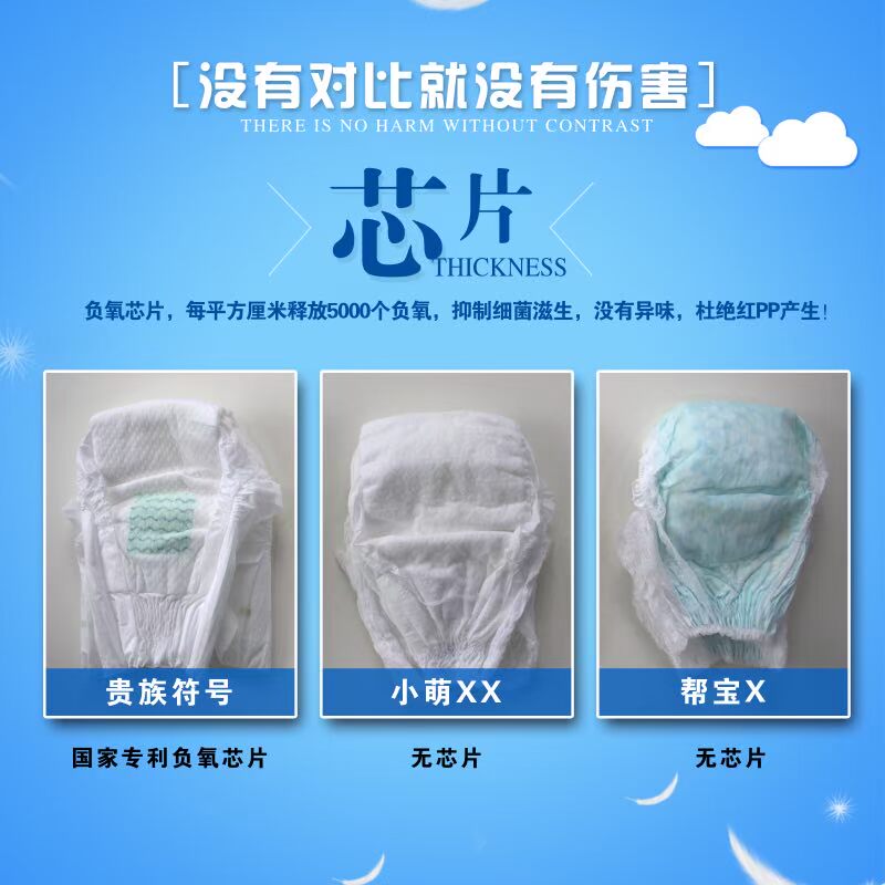 Biểu tượng quý tộc tã trẻ em tã siêu mỏng thoáng khí nam và nữ quần tã kéo bỉm huggies