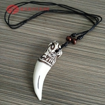 Mongolian characteristic necklace pendant simulated resin dog tooth necklace accessories ethnic style trinkets