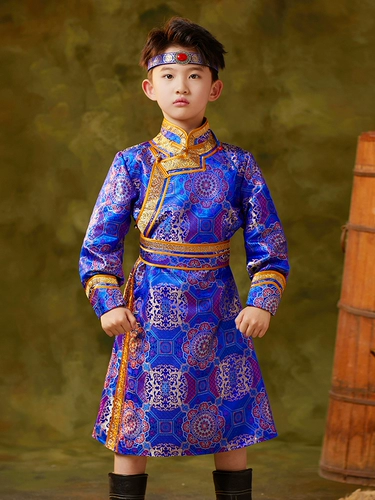 Длинный этнический костюм для мальчиков, детская одежда, этнический стиль