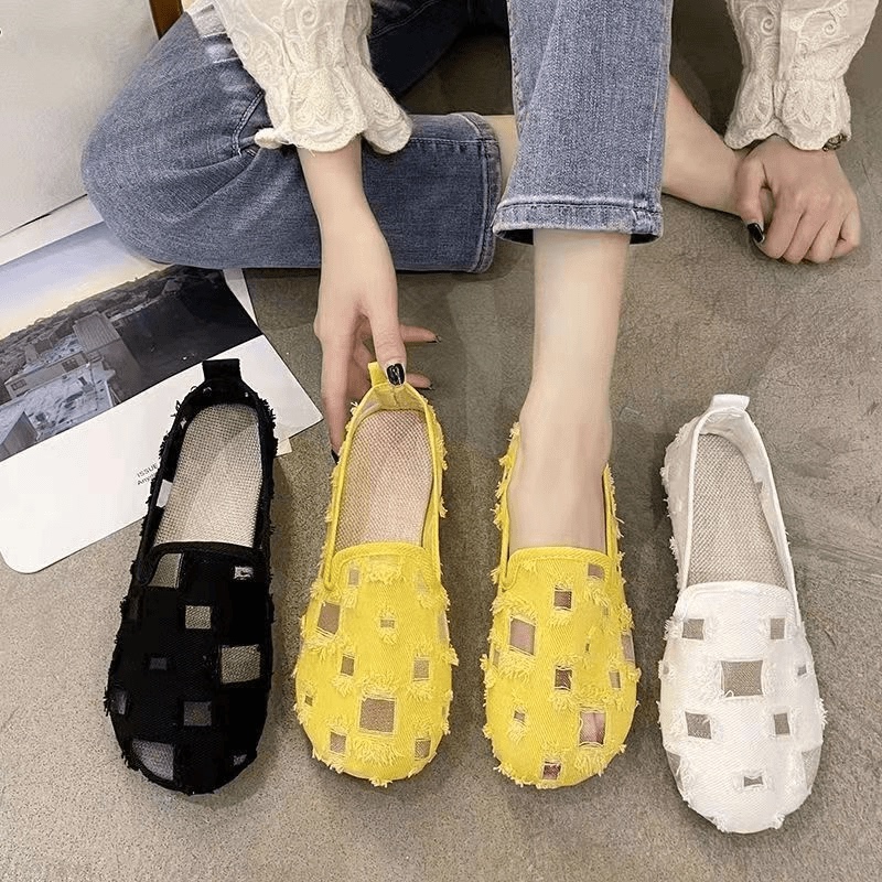 Women's Shoes Summer Breathable Soft-Soled Single Shoes Baotou Mesh Flat-Soled Clogs Fisherman's Shoes Sandals
