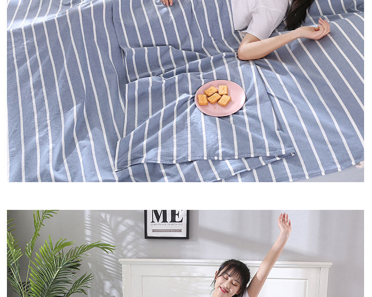 Детский спальный мешок 无印良品纯棉隔脏睡袋出差旅行便携式床单被套宾馆双人水洗棉被单 Muji