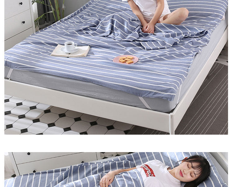 Детский спальный мешок 无印良品纯棉隔脏睡袋出差旅行便携式床单被套宾馆双人水洗棉被单 Muji