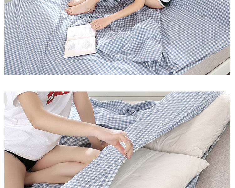 Детский спальный мешок 无印良品纯棉隔脏睡袋出差旅行便携式床单被套宾馆双人水洗棉被单 Muji