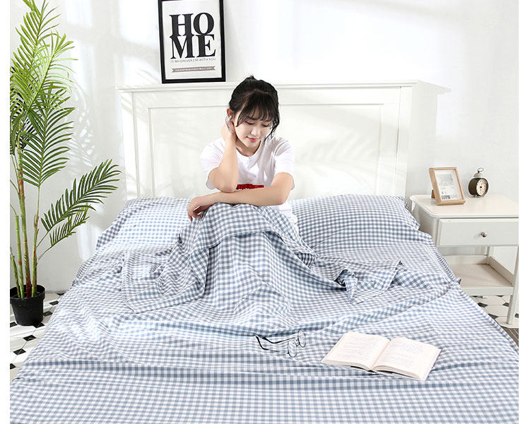 Детский спальный мешок 无印良品纯棉隔脏睡袋出差旅行便携式床单被套宾馆双人水洗棉被单 Muji