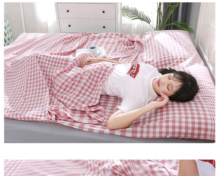 Детский спальный мешок 无印良品纯棉隔脏睡袋出差旅行便携式床单被套宾馆双人水洗棉被单 Muji