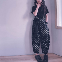 Cold bridesmaid Customized male and female pure cotton back with pants Poot point loose Western pants walking show with long pants parent-child