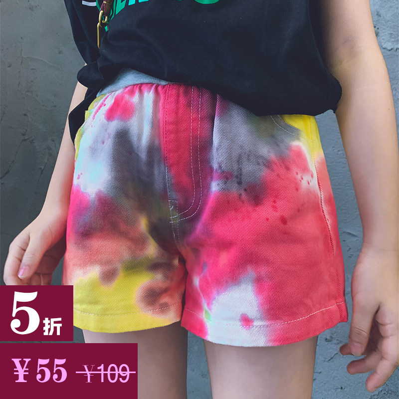 Cold Pussy Custom Girl Baby Zdyed Denim Shorts Summer Cool 100 Lap Hot Pants Casual Pants Parent-child-Taobao