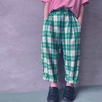 Cold bridesmaids Custom men and women Plaid suits Long pants Inn Wind Leisure 100 hitch pants small leggings Pants parent-child