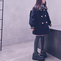 Cold bridesmaids customised girls autumn and winter Inn windy wool great coat college wind long jacket CUHK Scout sailor clothes