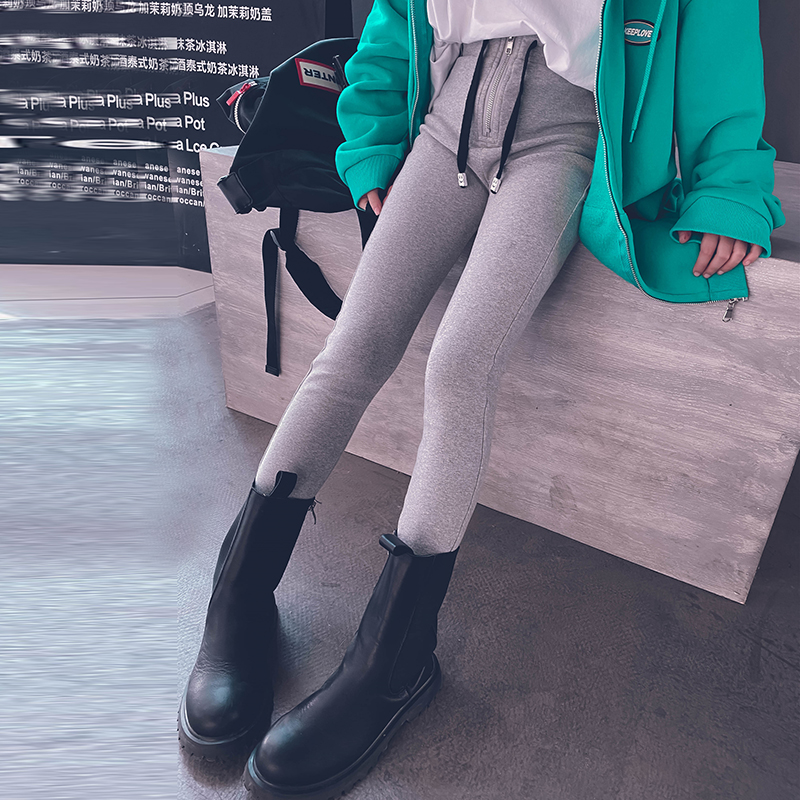 Cold bridesmaids custom girl pure cotton inner lap pants body elastic skintight pants 100 lap pencil pants parent-child