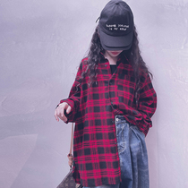 Cold bridesmaids customised men and women Childrens autumn and winter plaid shirts Inn wind long sleeves pure cotton linen jacket for parent-child