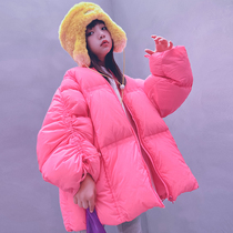 Cold bridesmaid custom girl autumn winter thickened down clothes national standard 90 white duck suede warm baby with baby jacket blouse