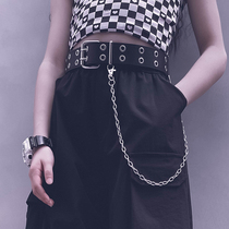 Cold bridesmaids customize the men and women children punk wind 100 lap belt street dance performance accessories Pants Chain Belt parenting