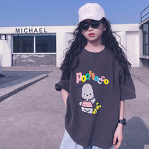 Cold Grand Lady Custom Summer men and women Childrens pure cotton soft cartoon T-shirt Leisure 100 Lap Loose Blouse Parenting