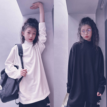 Cold bridesmaids custom autumn and winter male and female child plus suede jersey long sleeve T-loose street dance performance blouse parenting style