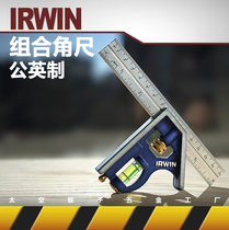 United States IRWIN tool 45 sliding combination 90 degree right angle scribing ruler DIY space monkey hardware factory