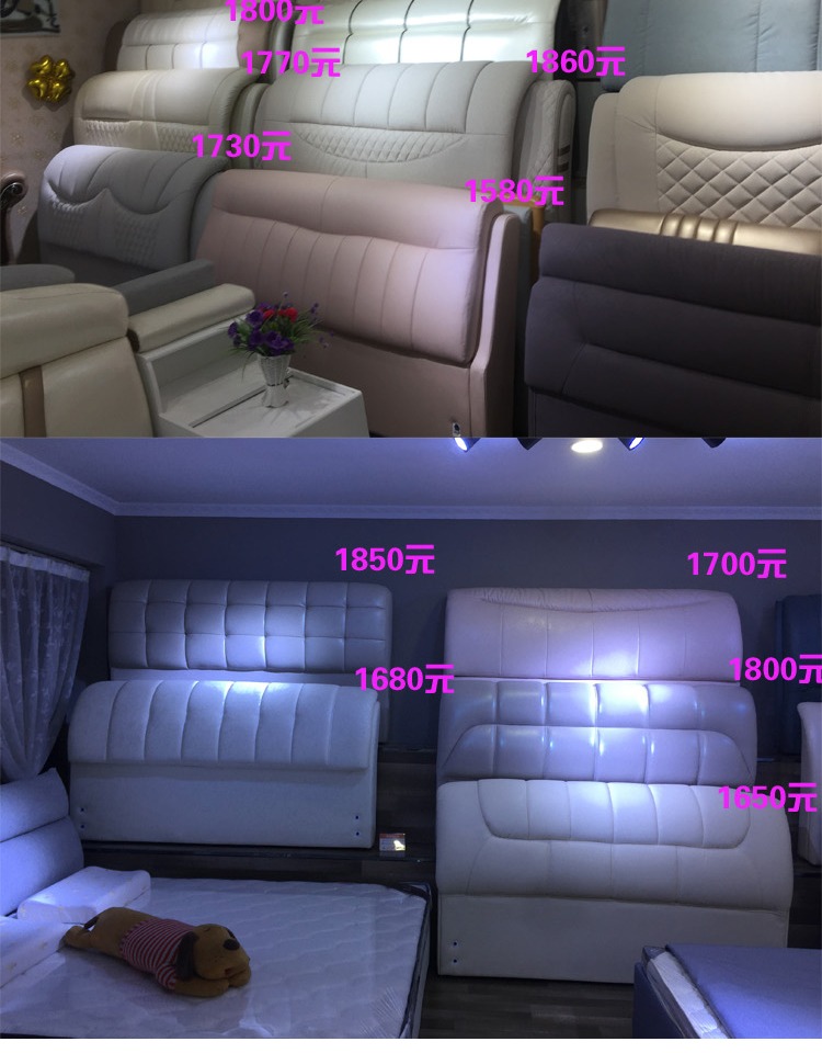 Xian mềm giường da giường vải giường đám cưới gỗ rắn giường sofa vải sofa - Giường giường gỗ sồi