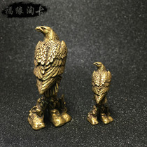 Copper eagle ornaments pure copper small eagle retro model office gift ornaments grand picture Eagle antique bronze