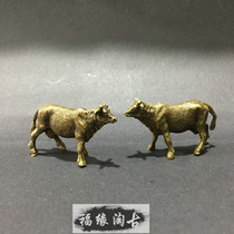 Bronze Bull Swing Piece Small Horn Pure Copper XII Zodiac Bull Chaison Bull Bull old scalpers Home Decoration Goods Furnishing Single Price