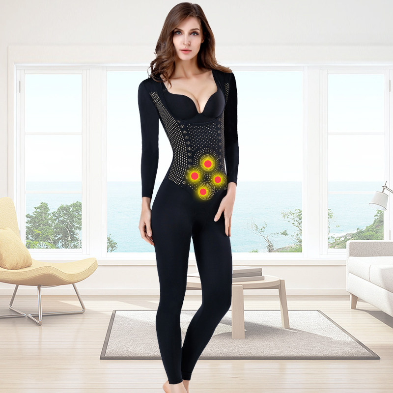 Autumn-winter hyphenate body shapewear collection of hip and hip long sleeve closeout arm long pants bunches leg shaping clothes volcanic stone shapewear