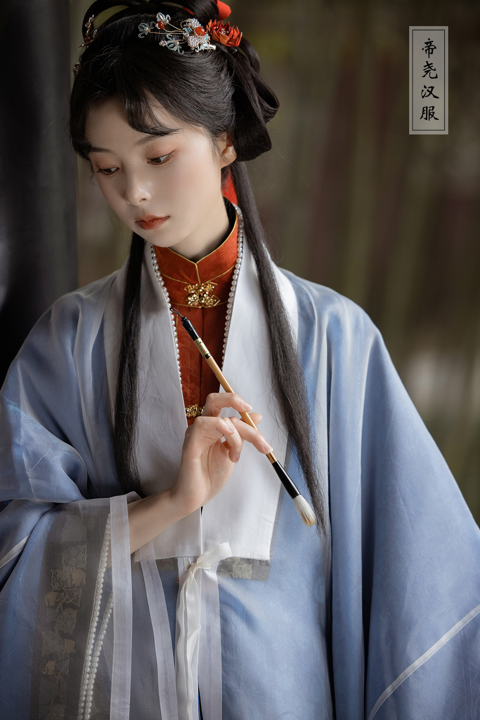 Старинное пальто 披风帝尧汉服覆原彷古画配色披风原创大袖