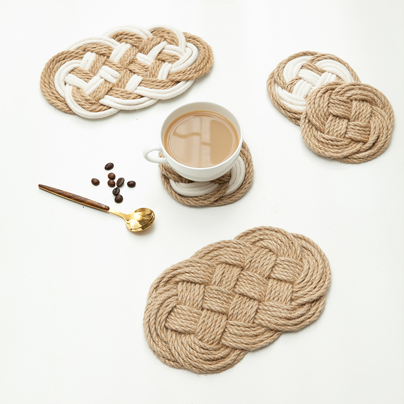 Milli Farm Weaving Pad Decoration Mat Household Cotton Cloth Cup Cup Cup Cup Cup Cup Insulation Mat Heat Resistance Pad