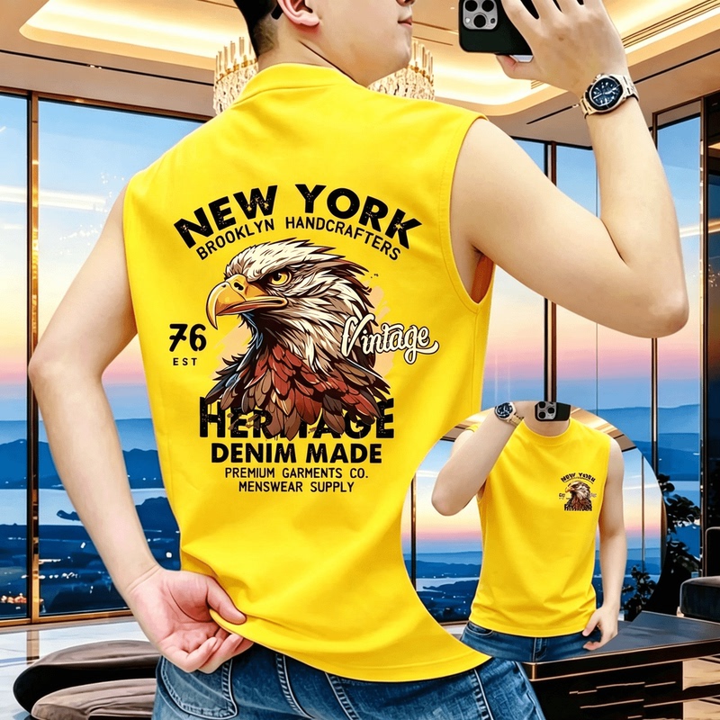 Summer Hot-Selling Men's Breathable Tank Top T-Shirt Trendy Brand Letter Print Slim Fit Breathable Versatile Top Super Popular Tank Top Summer Hot-Selling Men's Breathable Tank Top T-Shirt Trendy Brand Letter Print Slim Fit Breathable Versatile Top Super Popular Tank Top