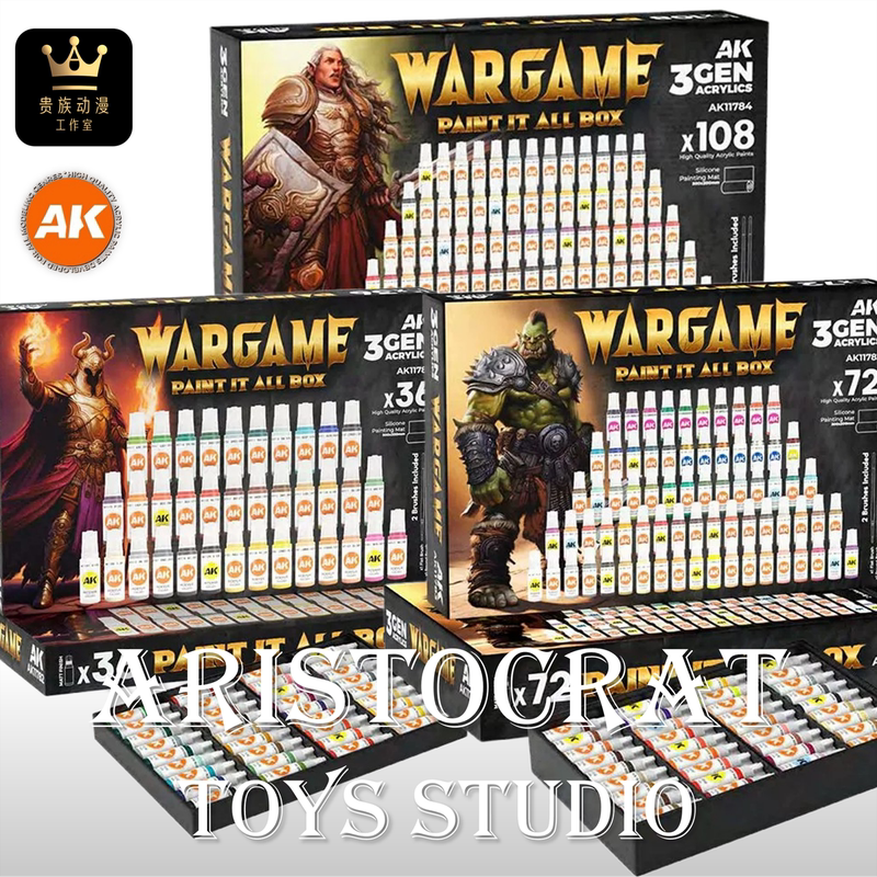 Spanish Ak Third-Generation Water-Based Paint Wargame 36/72/108 Color Set Comes with a Painting Mat Spanish Ak Third-Generation Water-Based Paint Wargame 36/72/108 Color Set Comes with a Painting Mat