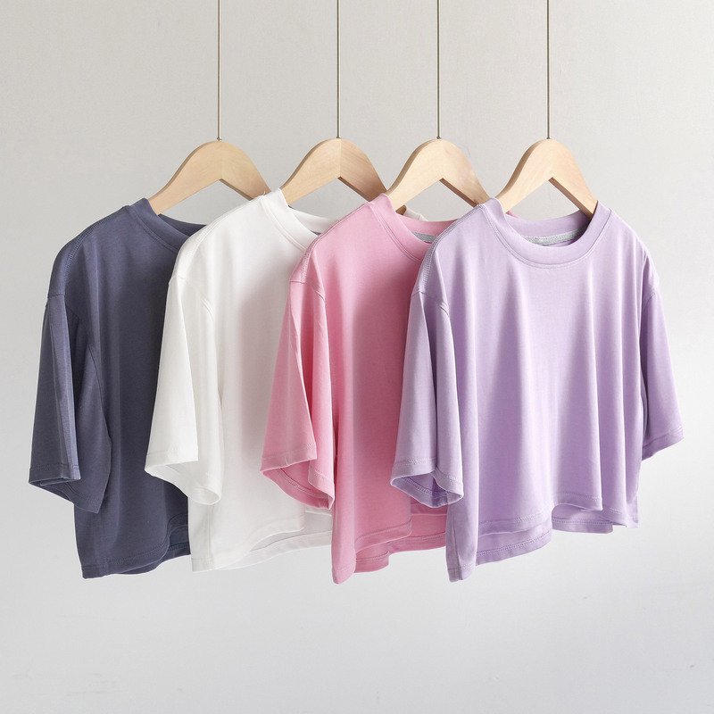 Casual and Easy to Match~Modal Sports Top~Navel-Baring Loose Running Shirt, Fitness Yoga Wear, Short-Sleeved T-Shirt for Women Casual and Easy to Match~Modal Sports Top~Navel-Baring Loose Running Shirt, Fitness Yoga Wear, Short-Sleeved T-Shirt for Women