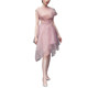 Niche designer French elegant temperament elegant leather pink dress 26