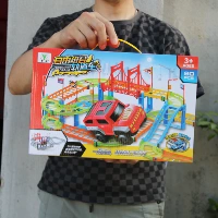 Метро, игрушечная машина, электрический комплект, поезд, детский гоночный автомобиль для мальчиков, конструктор с рельсами, DIY, подарок на день рождения