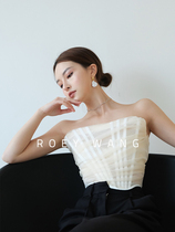 ROEYWANG into the fog like the illusion of the beauty of the fish bone shape chest chest corset body