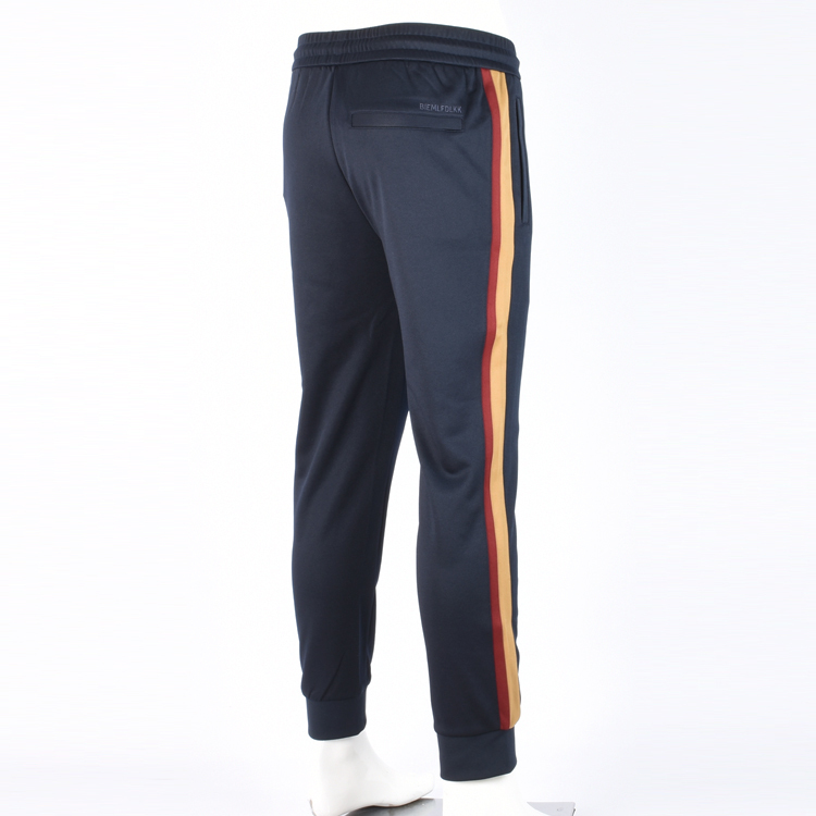 Biyinlefen Official Store Genuine Autumn and Winter Men's New Fashion Color-Blocked Stripe Design Sports Casual Pants