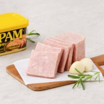 spam canned instant light pork breakfast fried meat instant snack lunch meat 198g world bar Holmeier