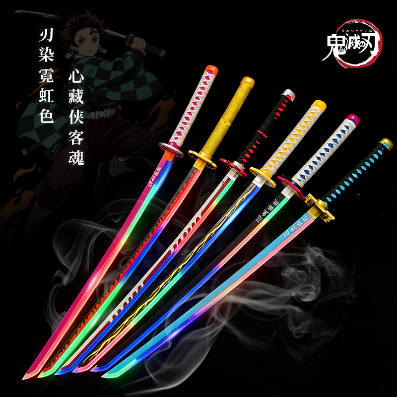 Glowing Sprayable Demon Slayer: Kimetsu No Yaiba Nichirin Sword Wooden Sword Tokitou Ujirou Tomioka Giyuu Agatsuma Zenitsu Hashibira Inosuke