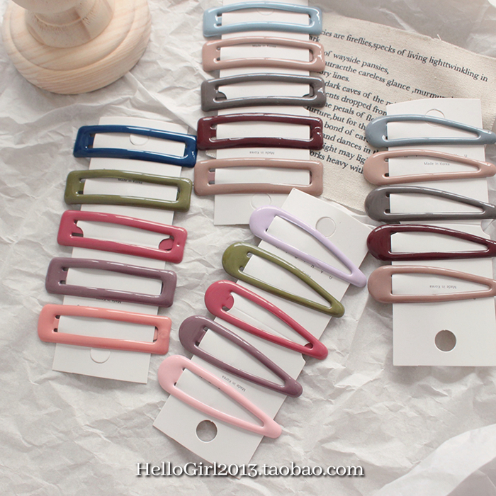 2019 màu mới ~ màu hoang dã dễ thương BB clip bên clip hình học ngọt ngào bangs clip kẹp tóc kẹp tóc phụ kiện tóc hàn quốc - Phụ kiện tóc phụ kiện tóc gần đây