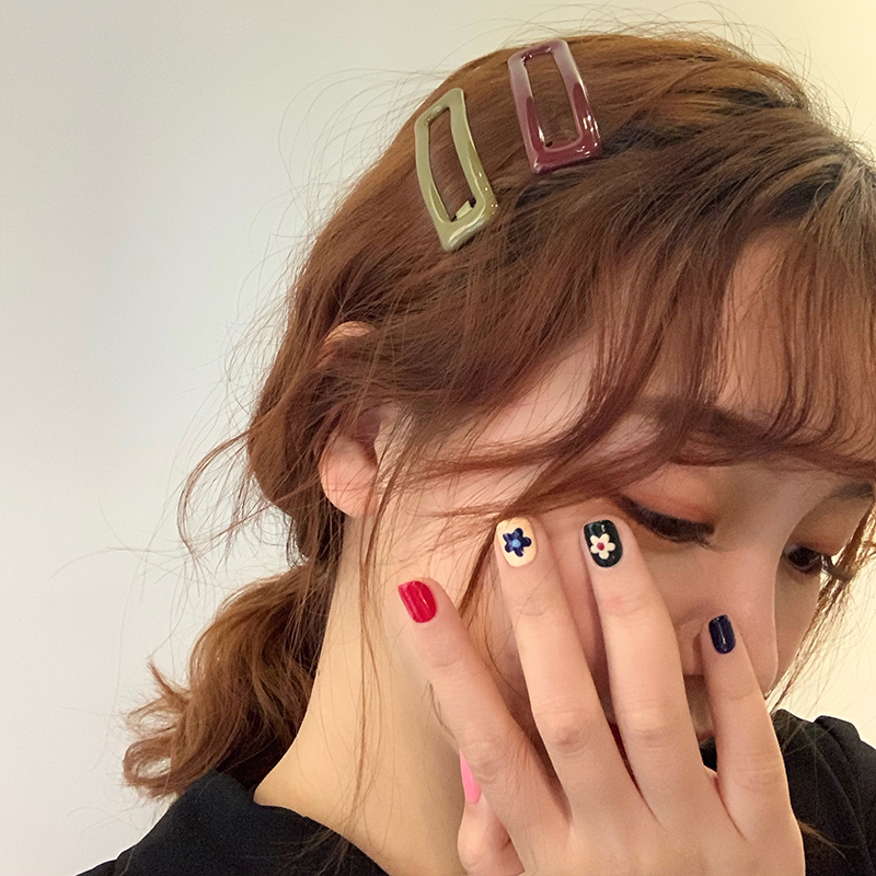 2019 màu mới ~ màu hoang dã dễ thương BB clip bên clip hình học ngọt ngào bangs clip kẹp tóc kẹp tóc phụ kiện tóc hàn quốc - Phụ kiện tóc phụ kiện tóc gần đây