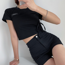 Spice Girl Short Womens Pants High Waist Black Skinny Short Pants 2021 Summer Dress New Size Womens Wear Thin Tide