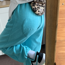 Fat sister large size plus velvet pants winter clothes new womens loose high waist straight wide leg leg tuft pants show thin tide