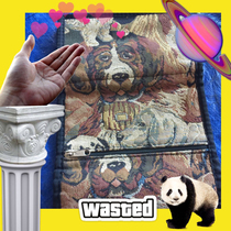 (Overseas D dog) dog embroidered wallet