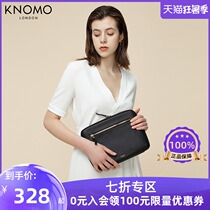 KNOMO handbag mens casual large capacity trendy version of the new mens handbag first layer cowhide leather business clutch