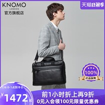 KNOMO British Roscoe mens business briefcase leather handbag Mens shoulder bag 15 inch computer satchel