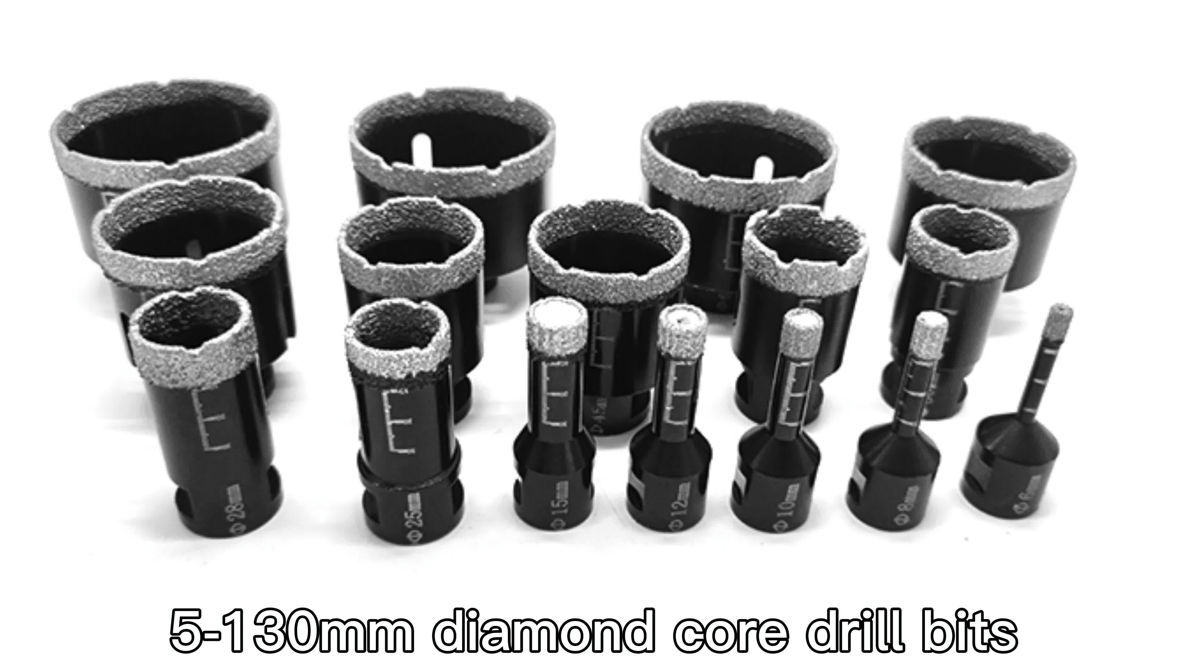M14 35mm Vacuum Brazed Short Core Drill Bit Diamond Hole Saw Cutter