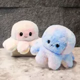 Двусторонная эмоциональная плюшевая игрушка, кукла для рыбалки, популярно в интернете, осьминог