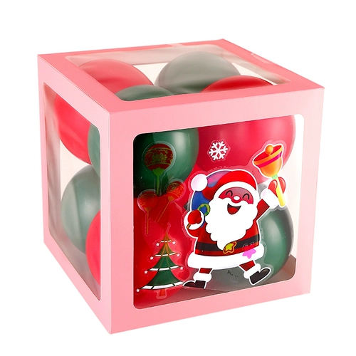 Рождественские украшения Интернет-знаменитости праздничное платье прозрачная коробка с воздушными шарами торговый центр, супермаркет, бар, рождественский сочельник, реквизит для украшения